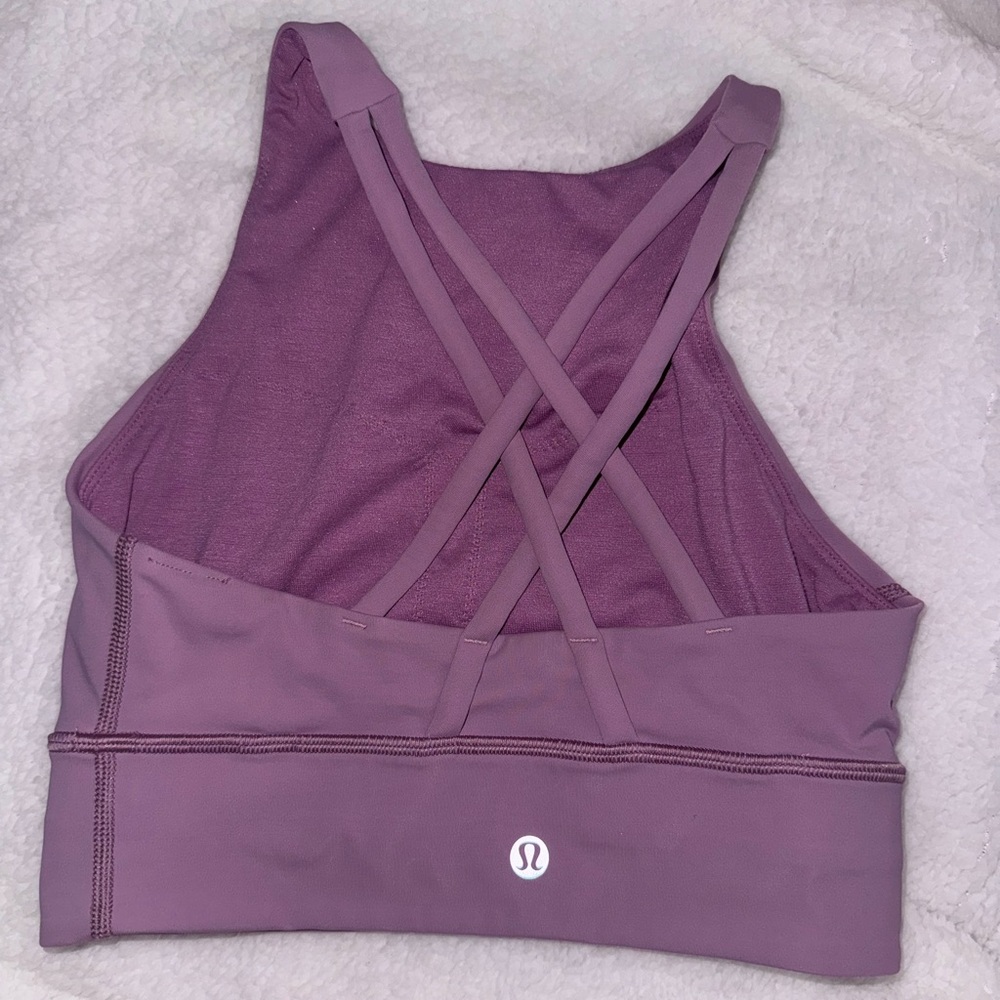 Lululemon longline bra size 4. Mauve pink color